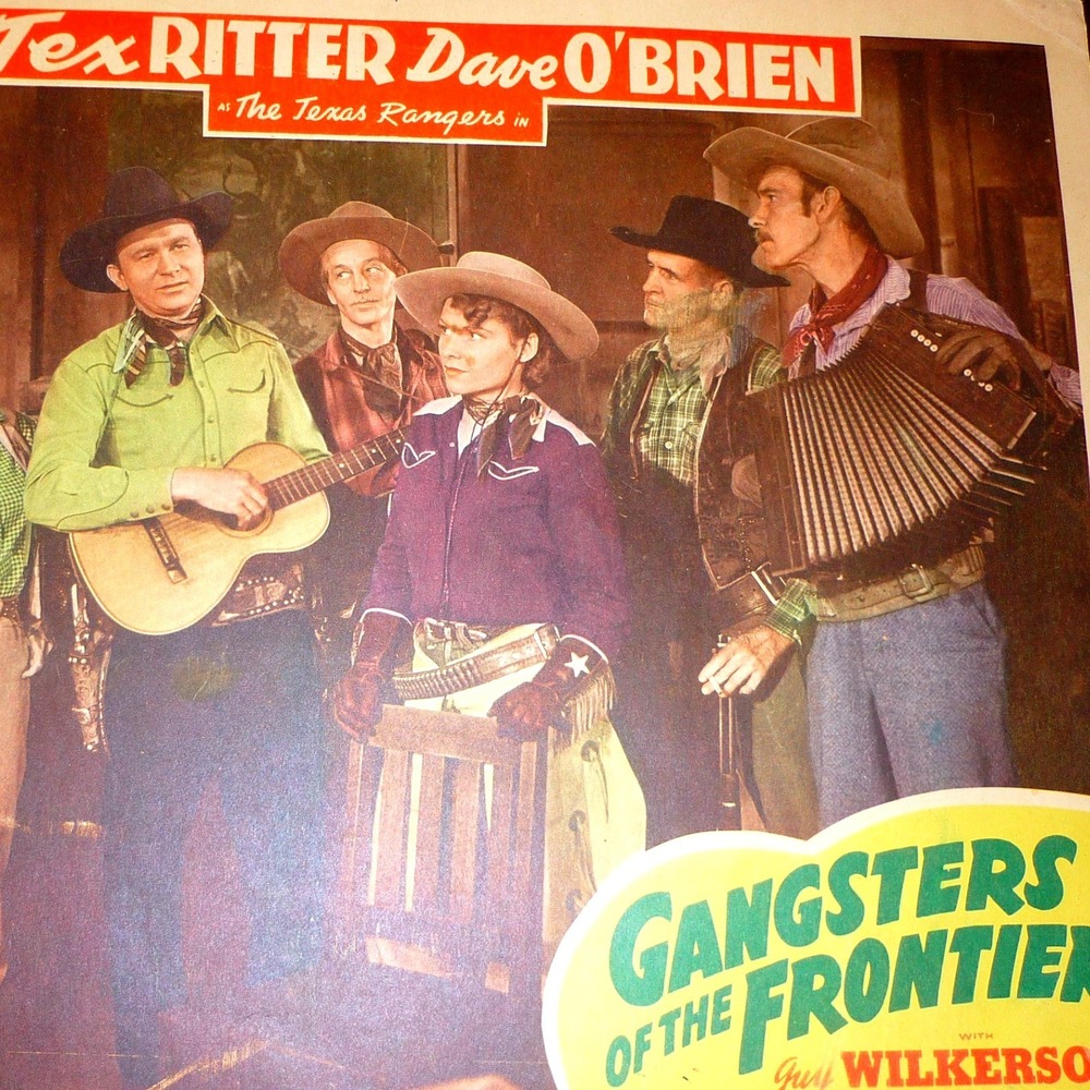 1944 Gangsters of‎ the Frontier Original Lobby Card 11x14 Tex Ritter Western